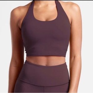 Athleta Halter Crop Tank Purple
